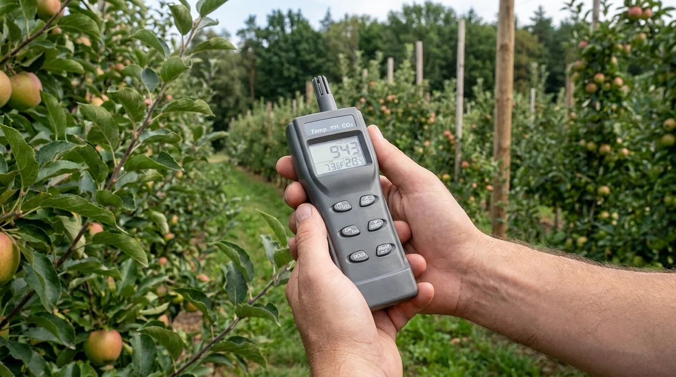 Ręczny miernik temperatury, wilgotności i CO₂