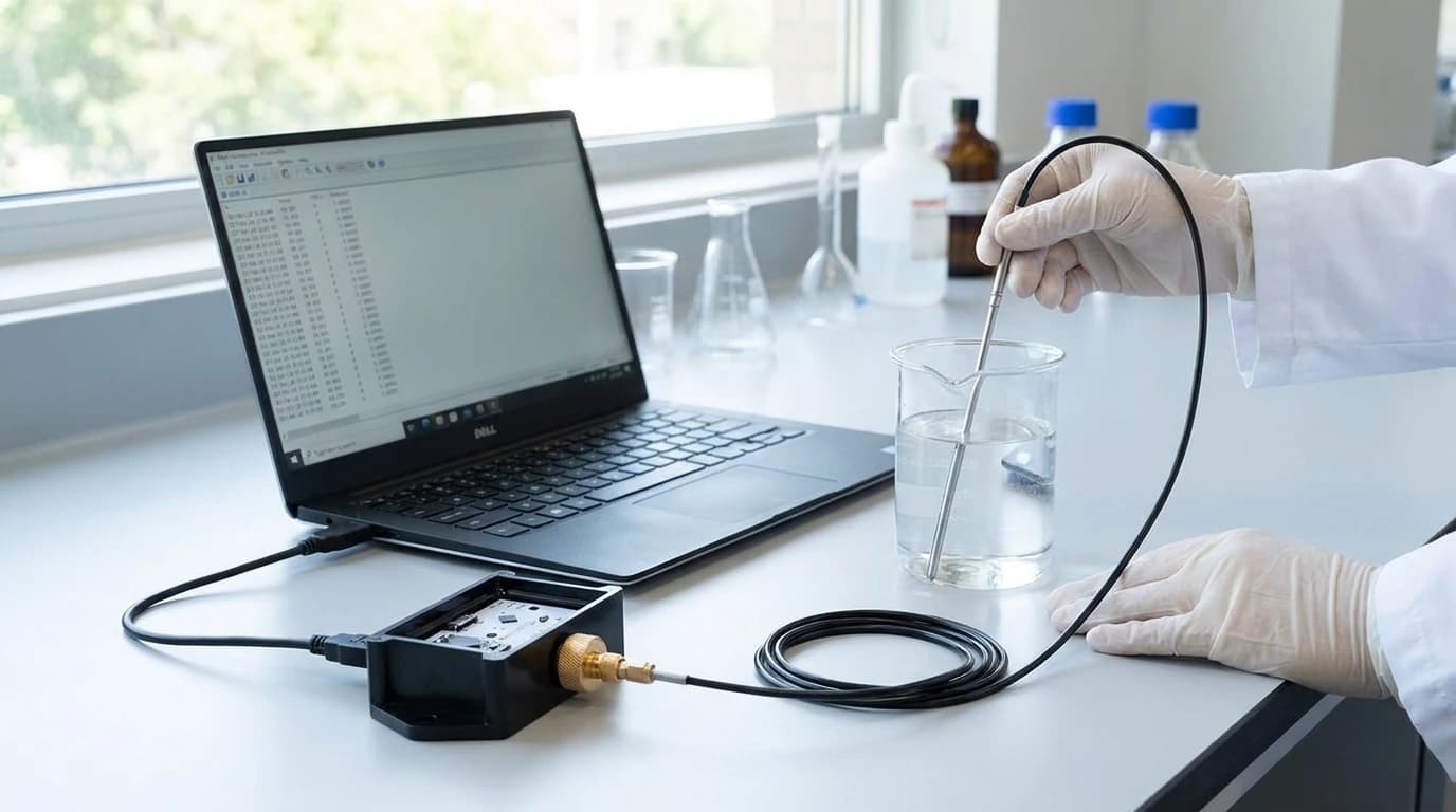 Laboratoryjny system temperatury PT-1000 z USB